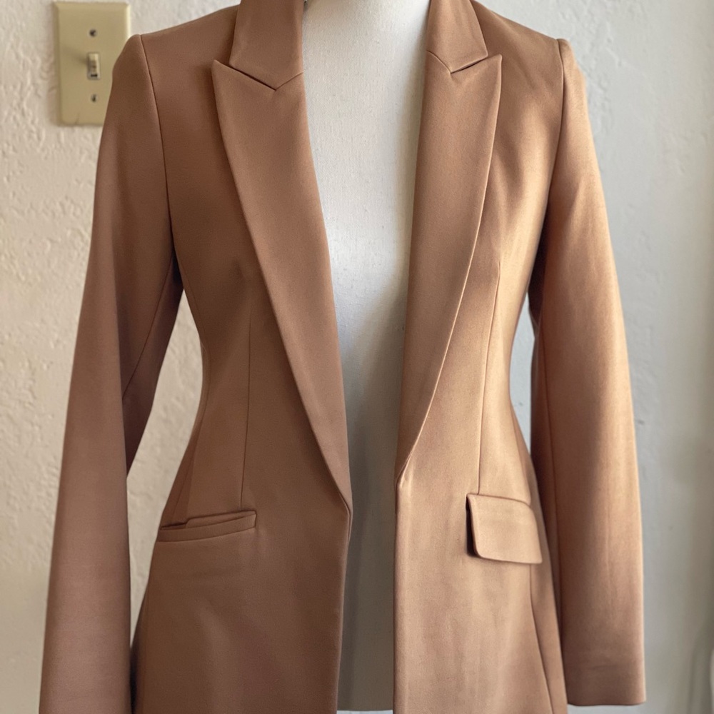 Express Tan Blazer Tailored Suit Jacket